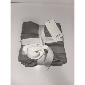 Quince Organic Bamboo Viscose Pillow Sham Set King‎ Silver